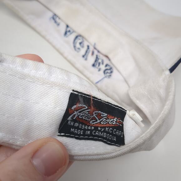 Eagles JCS Strapback Sun Visor Cap White OS Adjustable Embroidered Head Shots - Picture 9 of 9